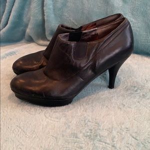 Nine West platform black booties